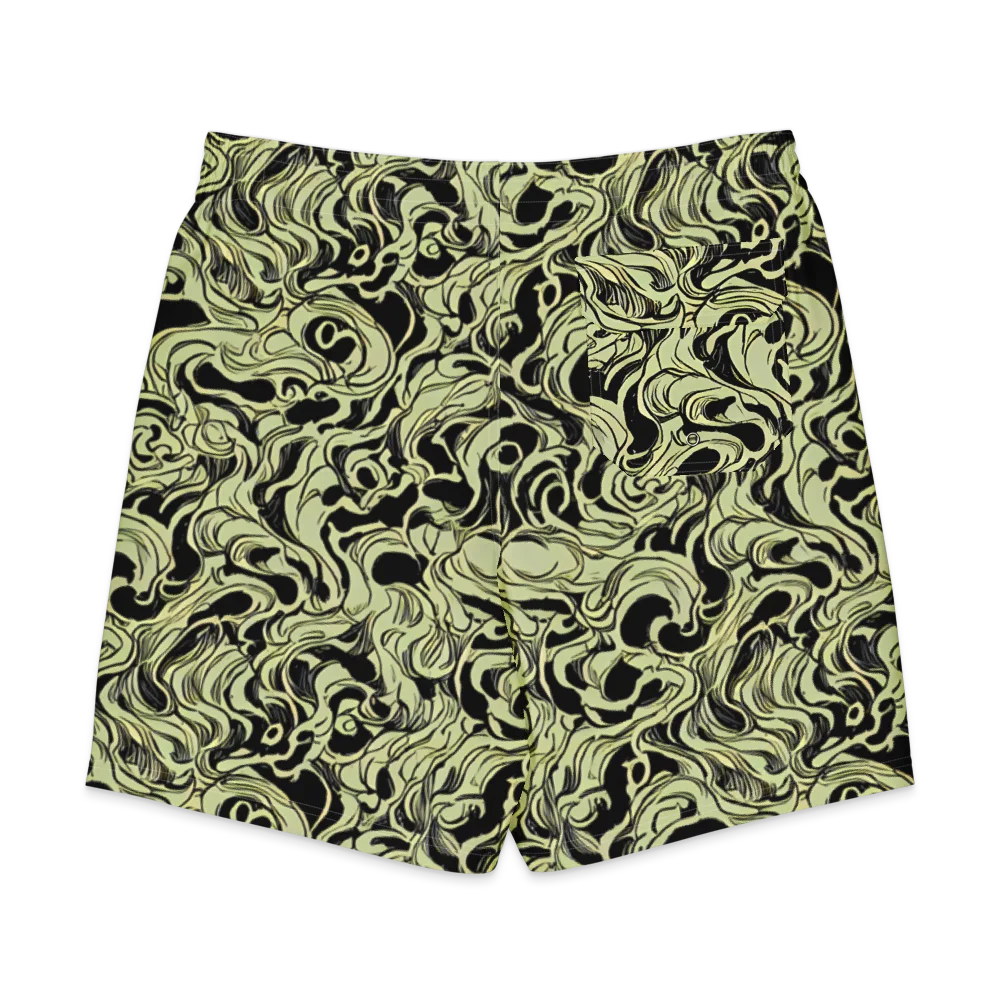 Obsidian Organics on Men's Board Shorts — Back