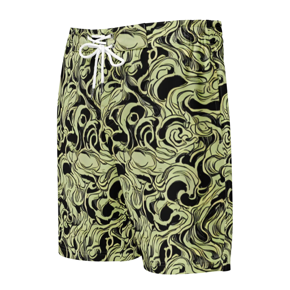 Obsidian Organics on Men's Board Shorts — Front