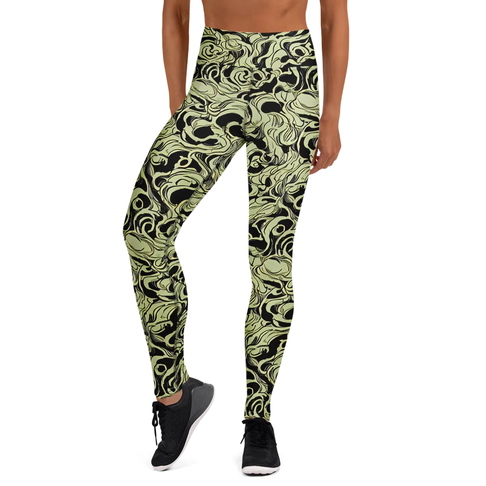 Obsidian Organics on Yoga Leggings — Front