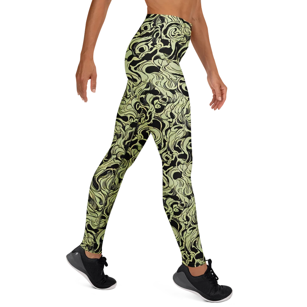 Obsidian Organics on Yoga Leggings — Right
