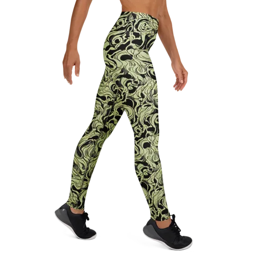 Obsidian Organics on a Yoga Leggings