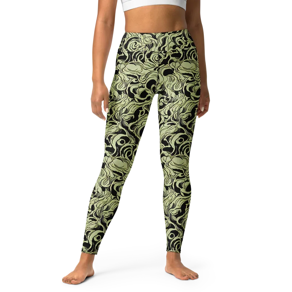 Obsidian Organics on Yoga Leggings — Front