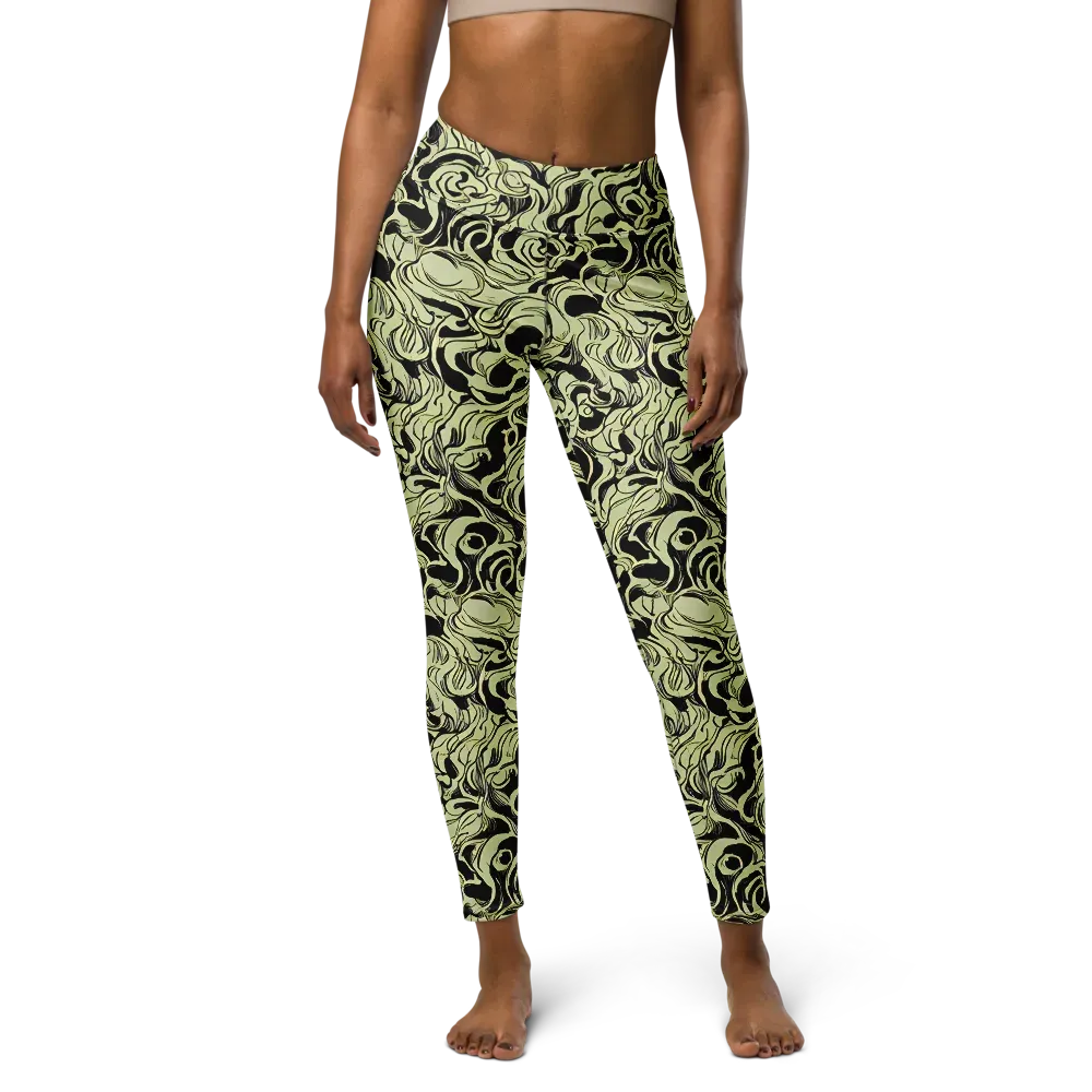 Obsidian Organics on Yoga Leggings — Front
