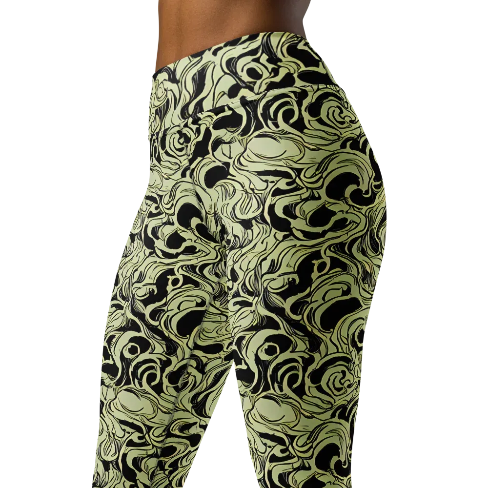Obsidian Organics on Yoga Leggings — Left Front