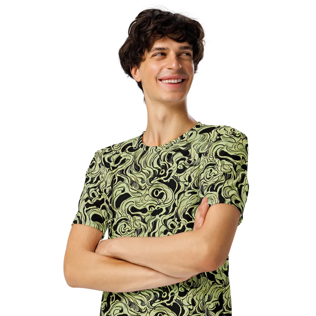 Obsidian Organics on Men's Crew Neck T-Shirt — Left Front