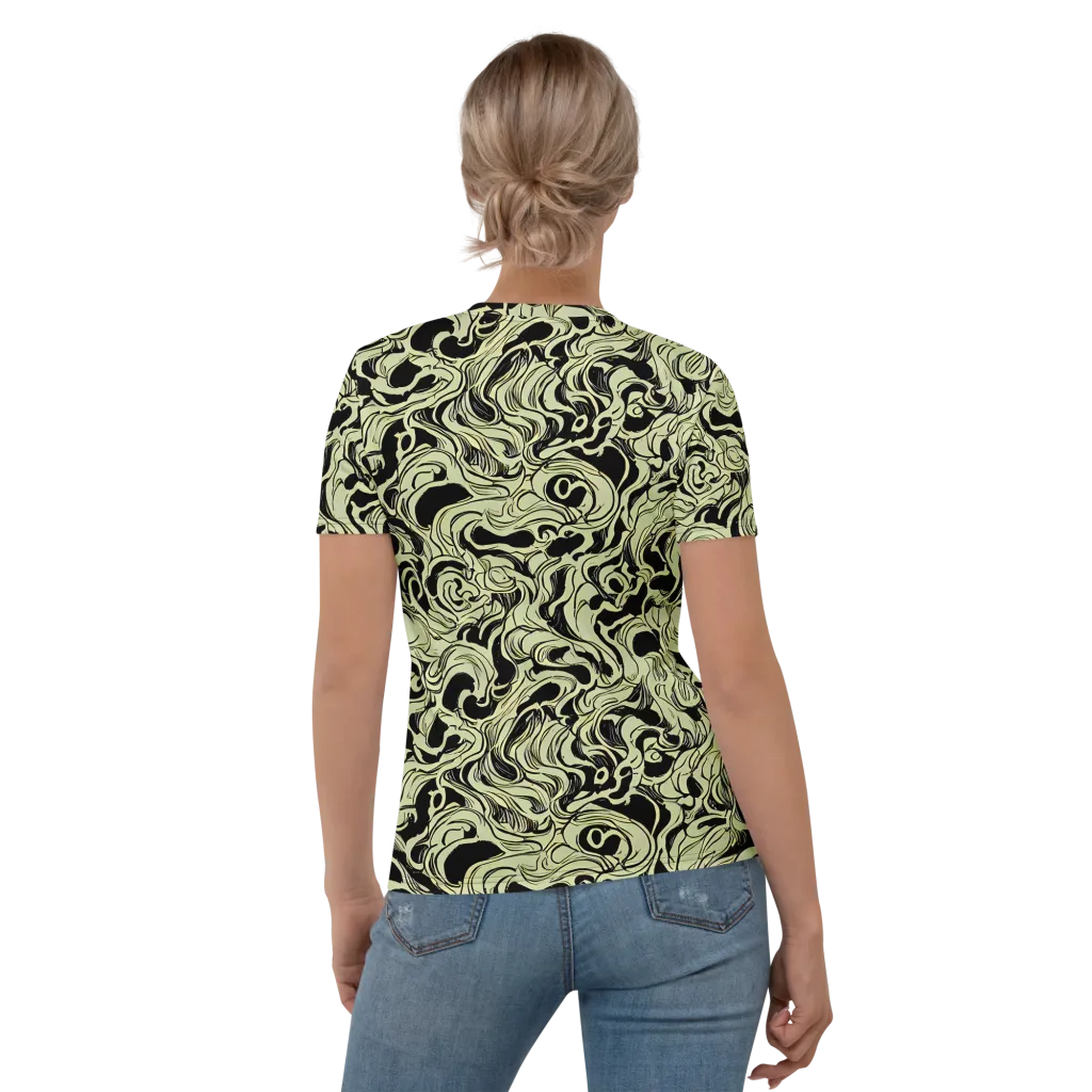Obsidian Organics on Women's Crew Neck T-Shirt — Back