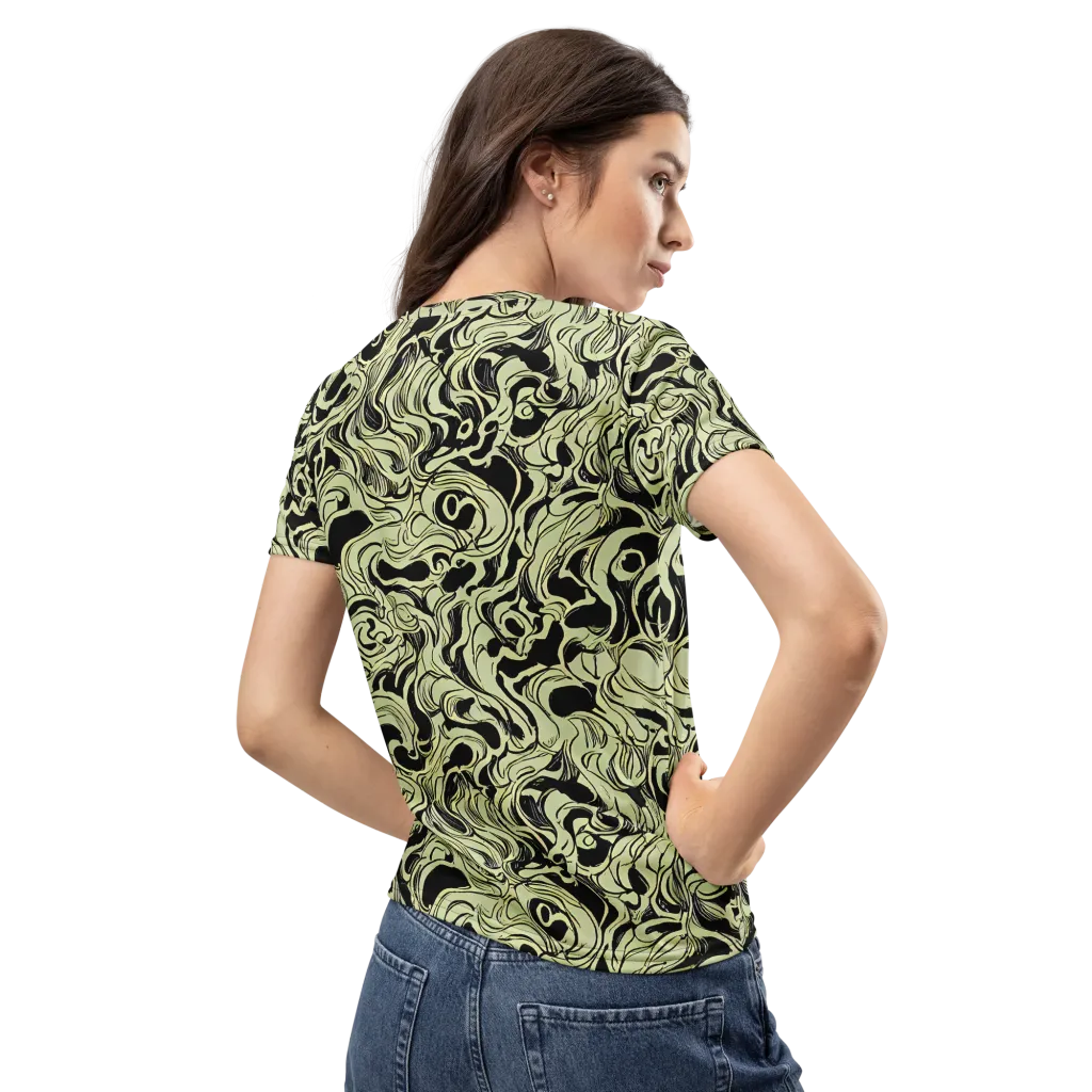 Obsidian Organics on Women's Crew Neck T-Shirt — Back