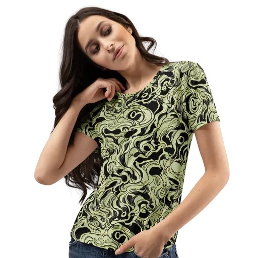 Obsidian Organics on a Women's Crew Neck T-Shirt