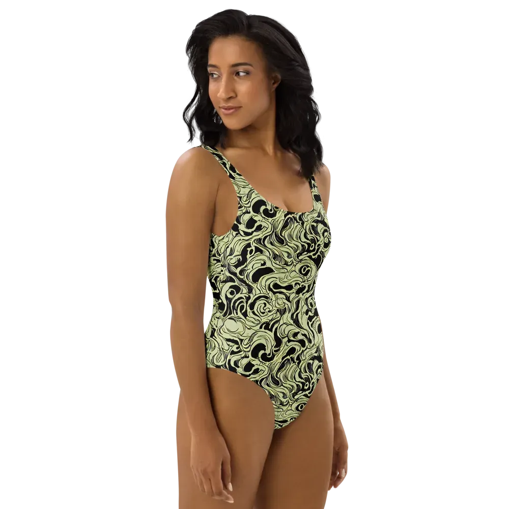 Obsidian Organics on One-Piece Swimsuit — Right