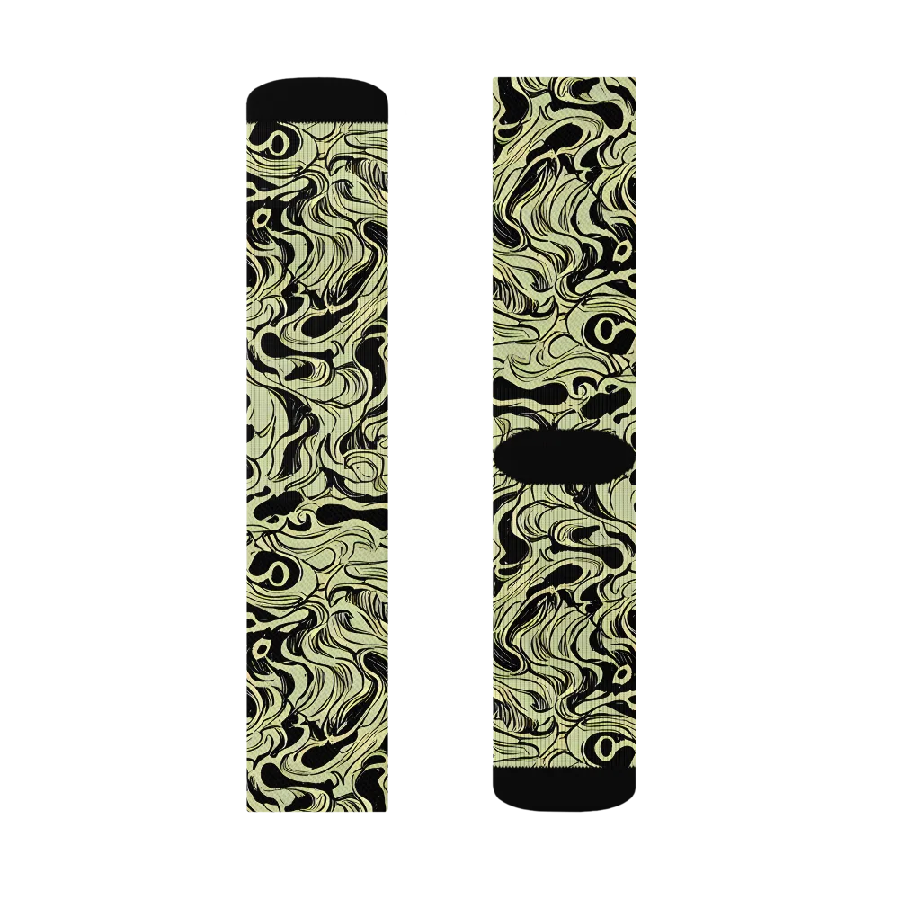 Obsidian Organics on Socks — Left Sock