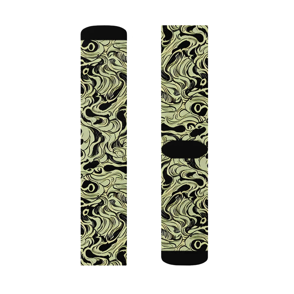 Obsidian Organics on Socks — Right Sock