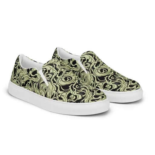 Obsidian Organics on a Women's Slip-On Canvas Shoes