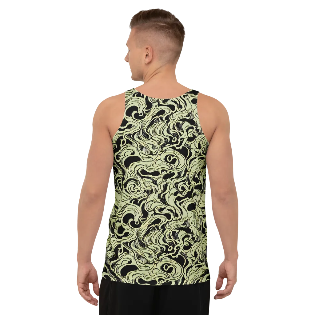 Obsidian Organics on Men's Tank Top — Back