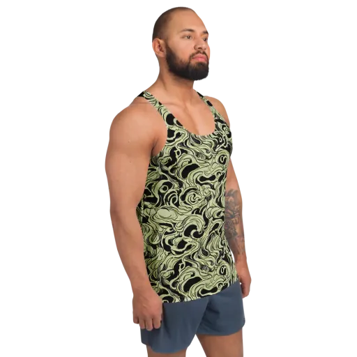 Obsidian Organics on a Men's Tank Top