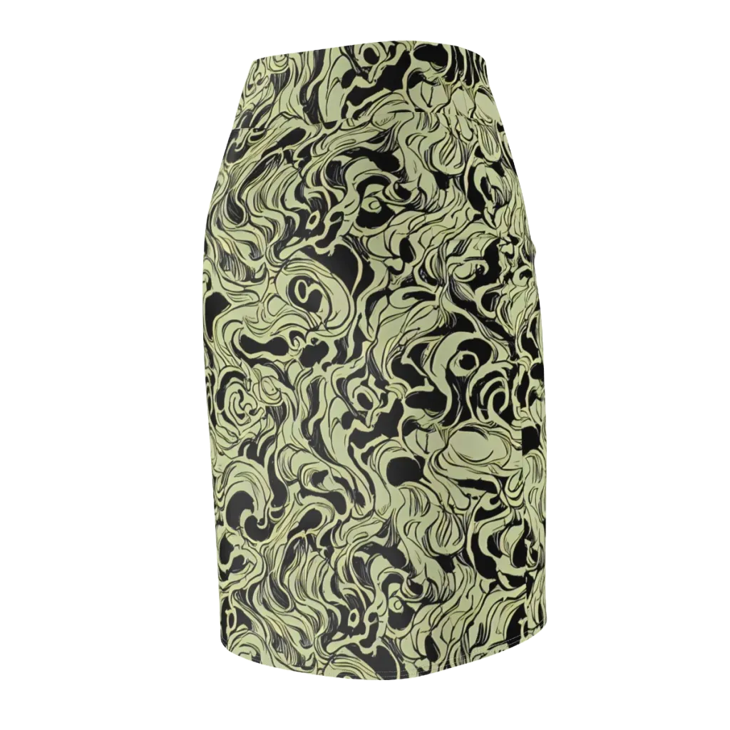Obsidian Organics on Pencil Skirt — Back Side