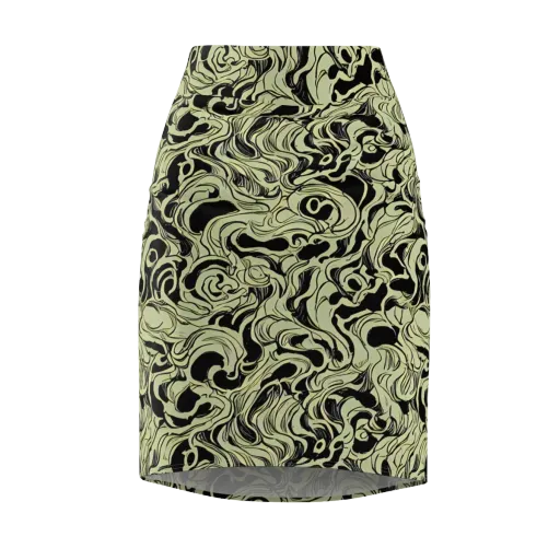 Obsidian Organics on a Pencil Skirt