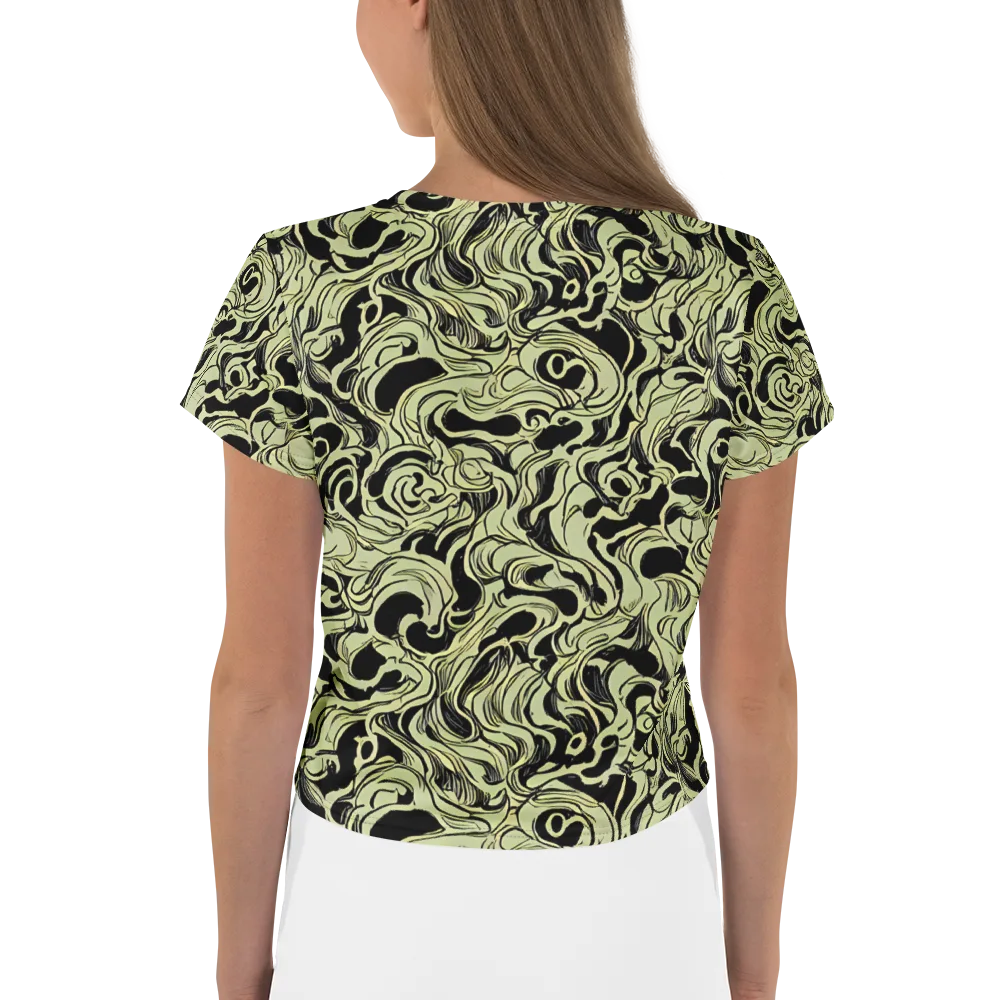 Obsidian Organics on Crop Tee — Back