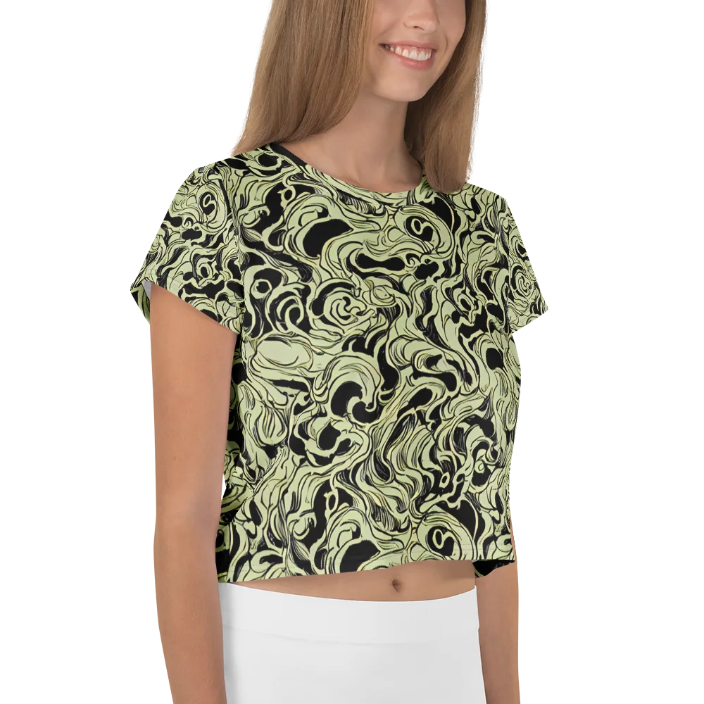 Obsidian Organics on Crop Tee — Right