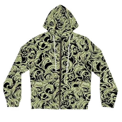 Obsidian Organics on a Women's Full-Zip Hoodie