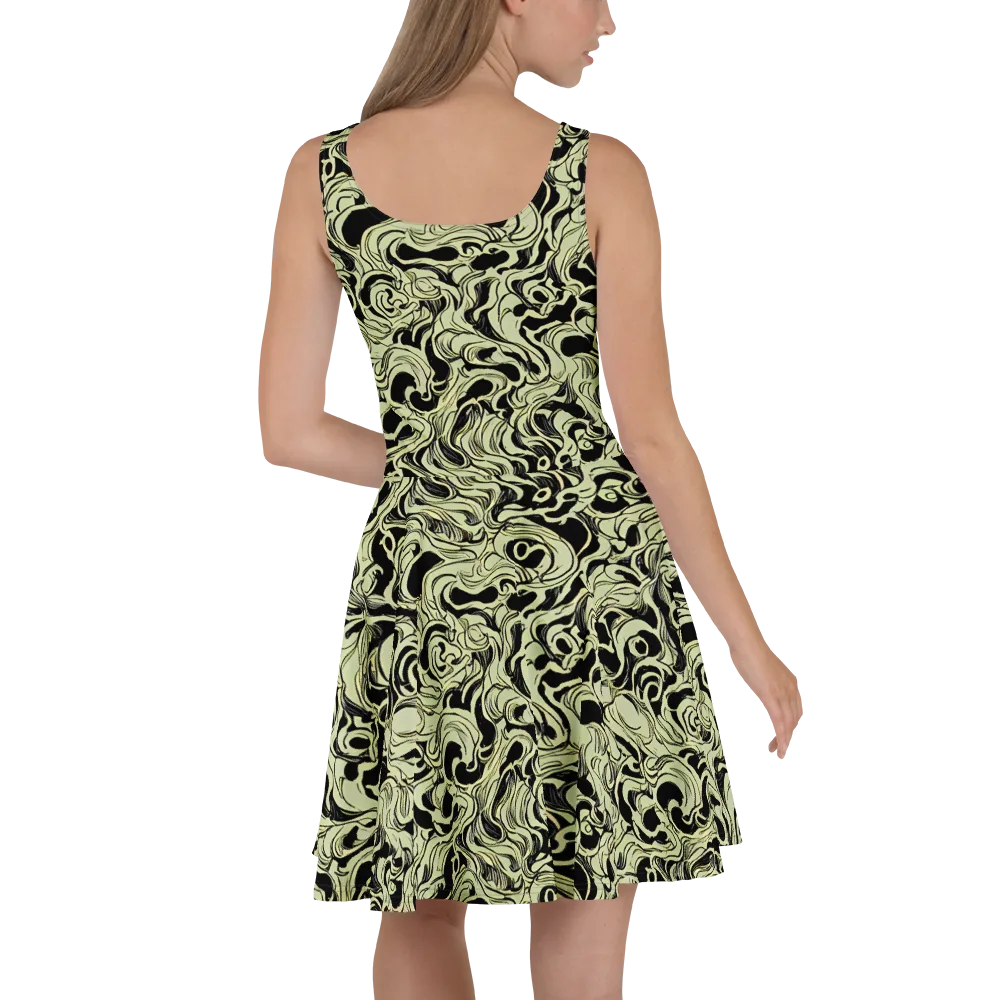 Obsidian Organics on Skater Dress — Back