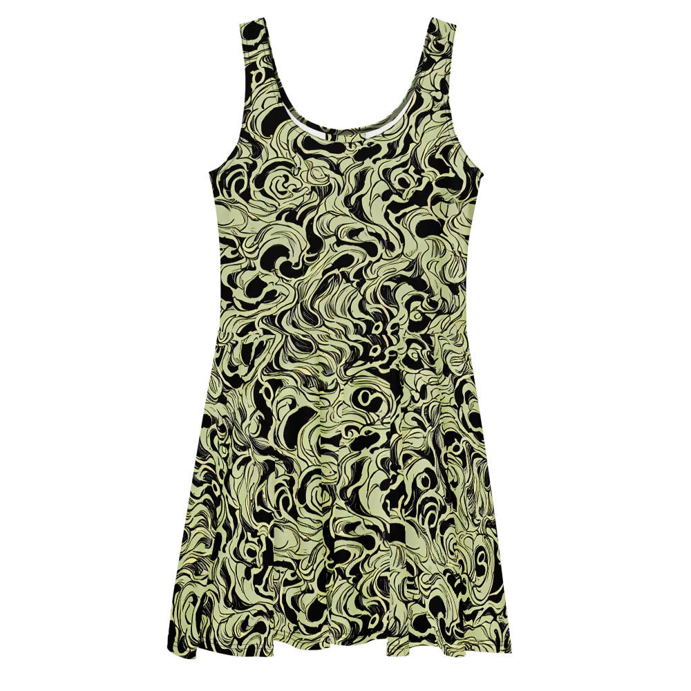 Obsidian Organics on Skater Dress — Front