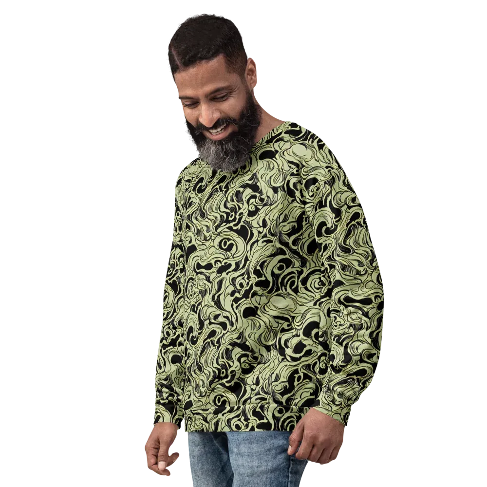 Obsidian Organics on Sweatshirt — Left Front