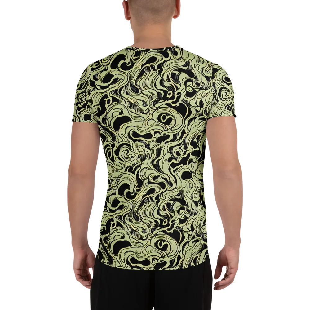 Obsidian Organics on Men's Athletic T-Shirt — Back