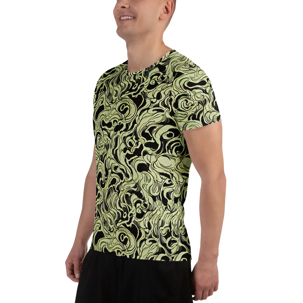 Obsidian Organics on Men's Athletic T-Shirt — Left