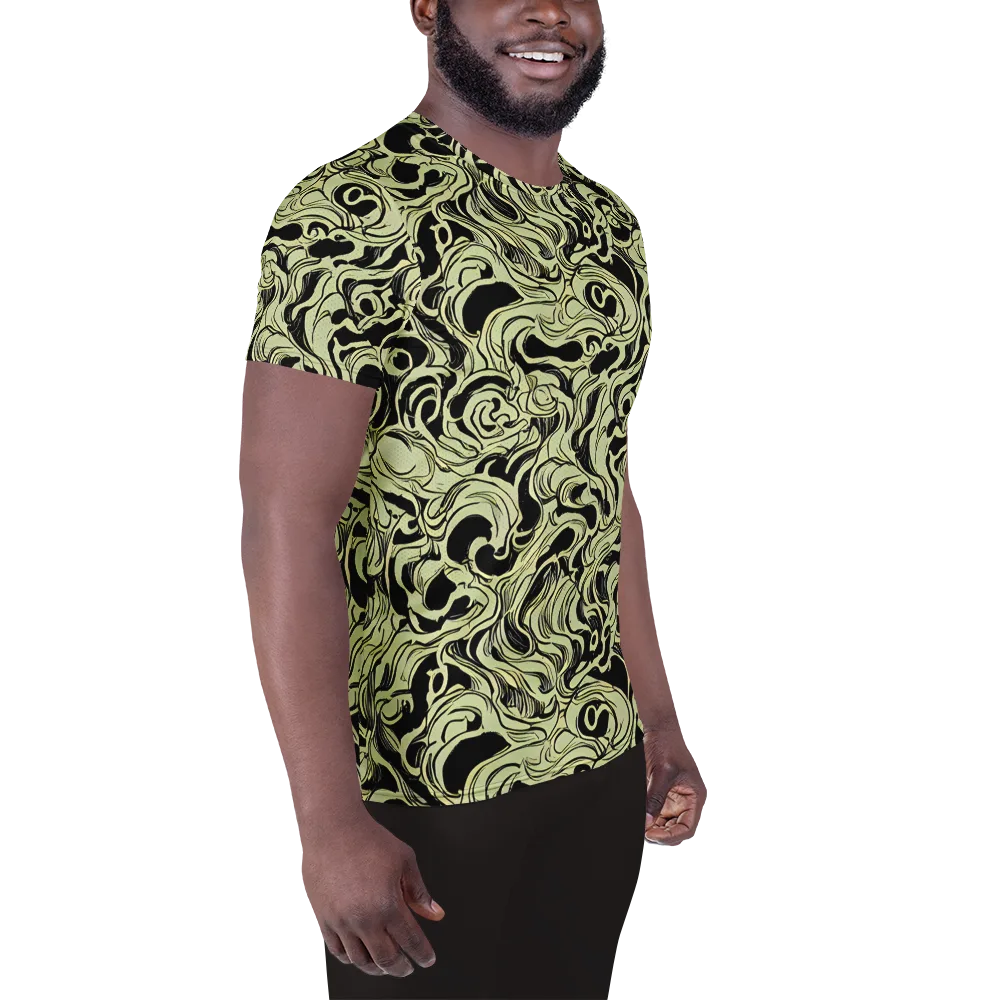 Obsidian Organics on Men's Athletic T-Shirt — Right