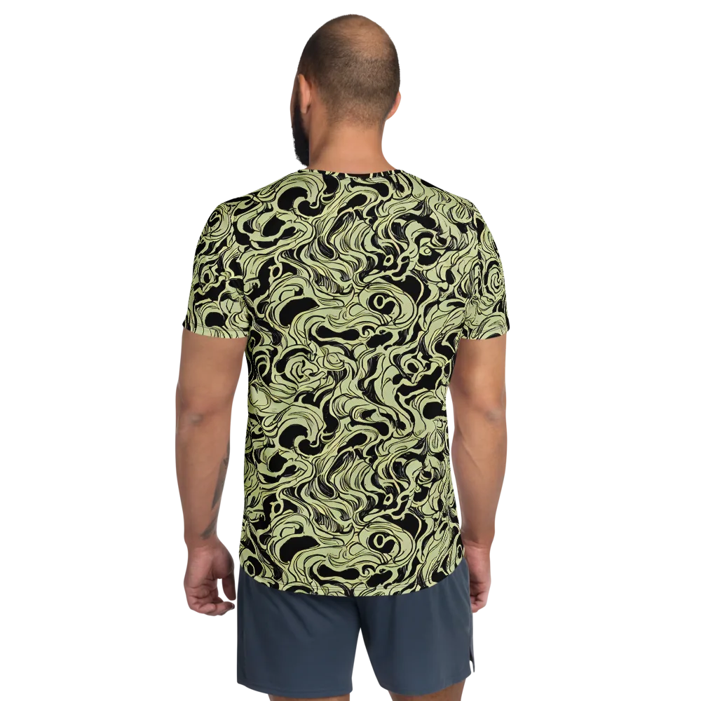 Obsidian Organics on Men's Athletic T-Shirt — Back