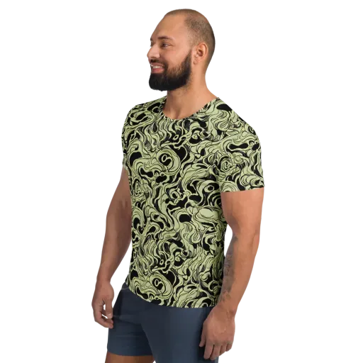 Obsidian Organics on a Men's Athletic T-Shirt