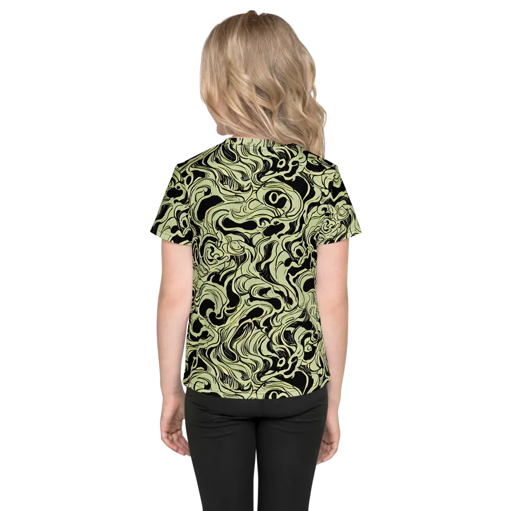 Obsidian Organics on Kids Crew Neck T-Shirt — Back