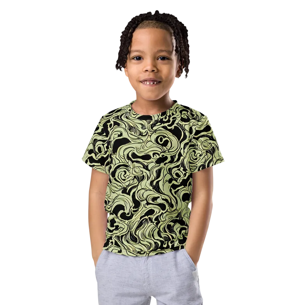 Obsidian Organics on Kids Crew Neck T-Shirt — Front