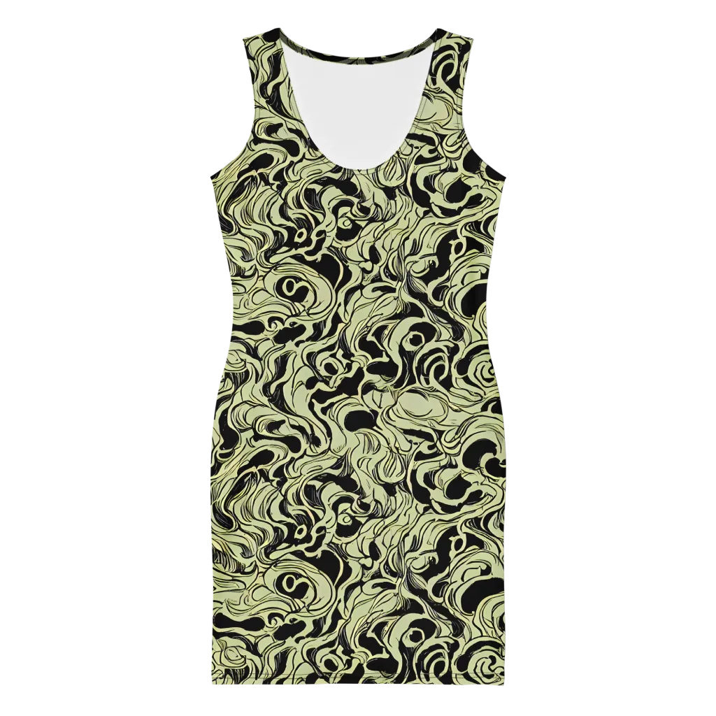 Obsidian Organics on Bodycon Dress — Front