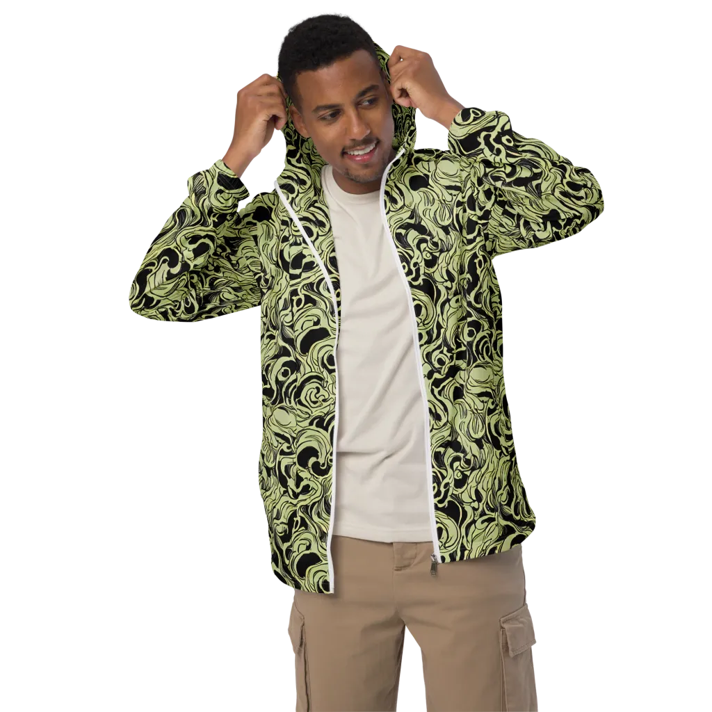 Obsidian Organics on Men's Windbreaker — Front