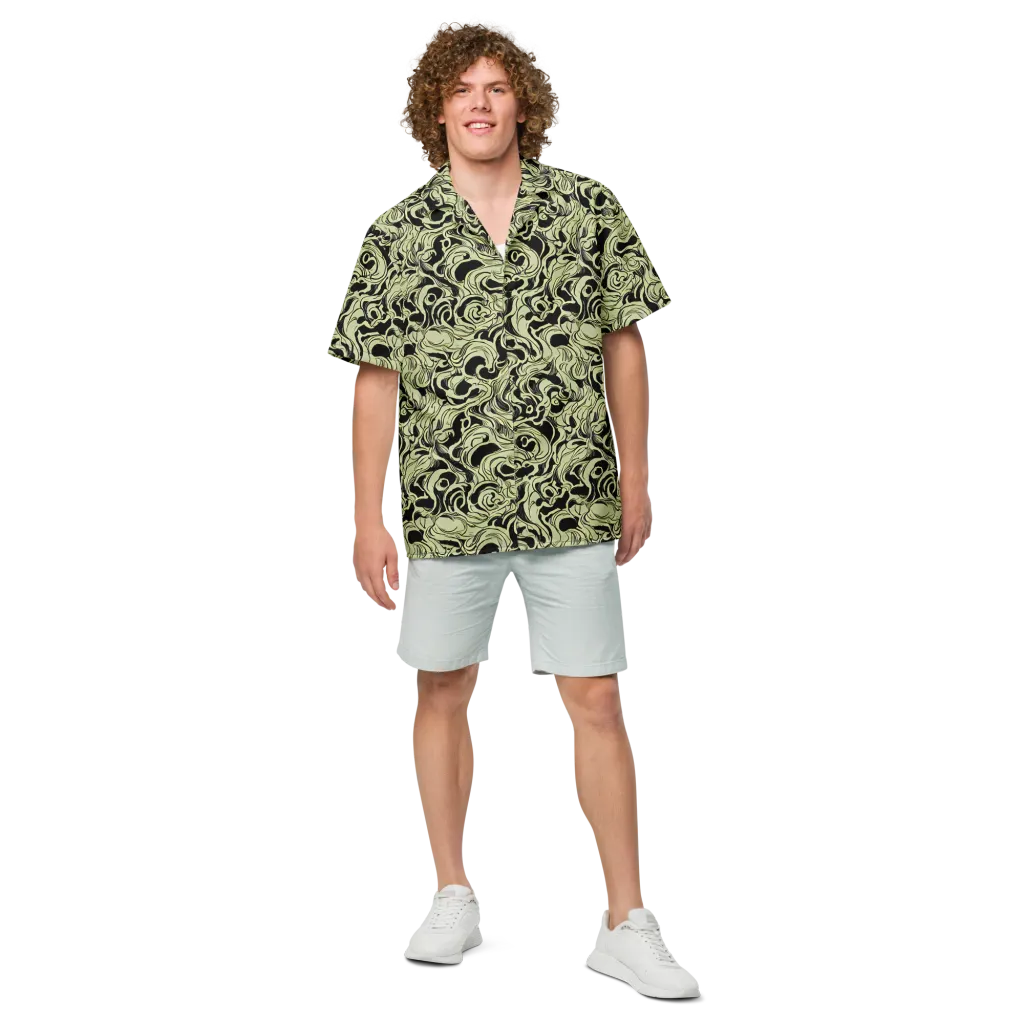Obsidian Organics on Button Shirt — Front