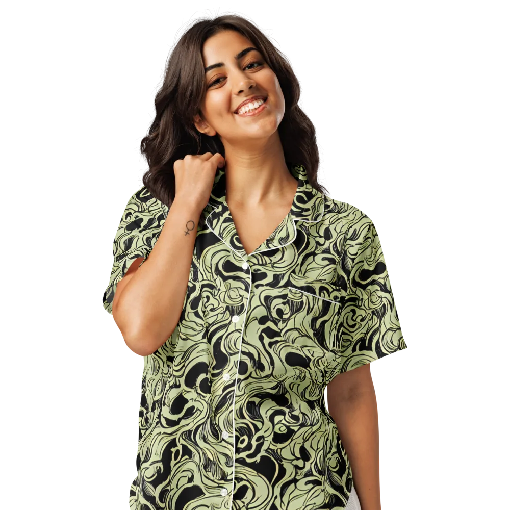 Obsidian Organics on Women's Short Sleeve Pajama Top — Front