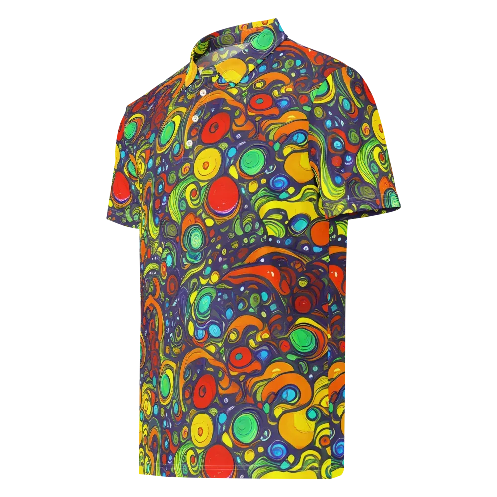 Orbiting Colors on Men's Slim Fit Polo Shirt — Left Front