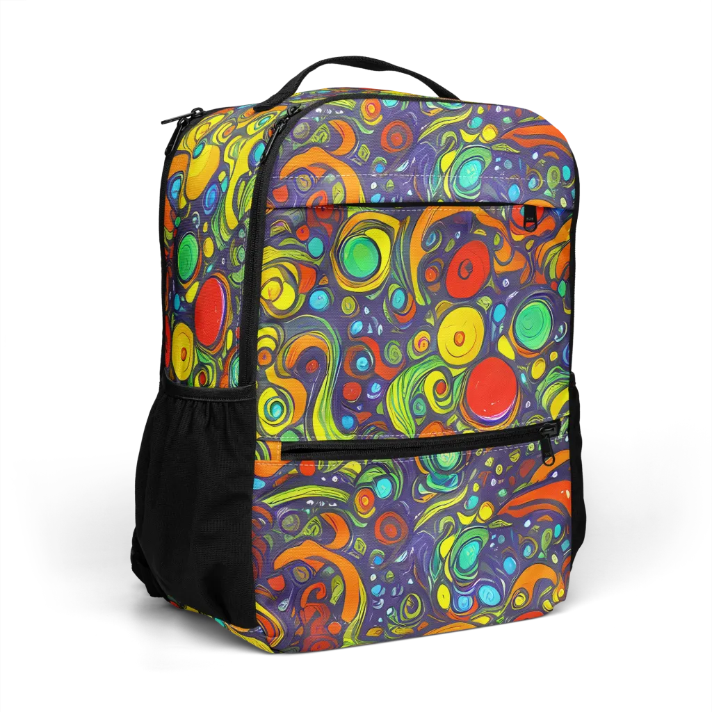 Orbiting Colors on Utility Backpack — Right Front