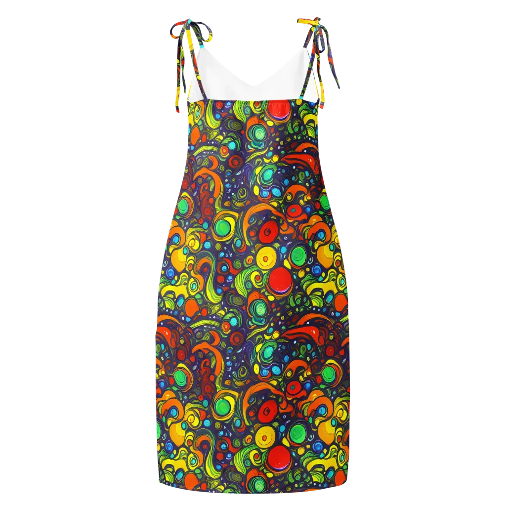 Orbiting Colors on Slip Dress — Back