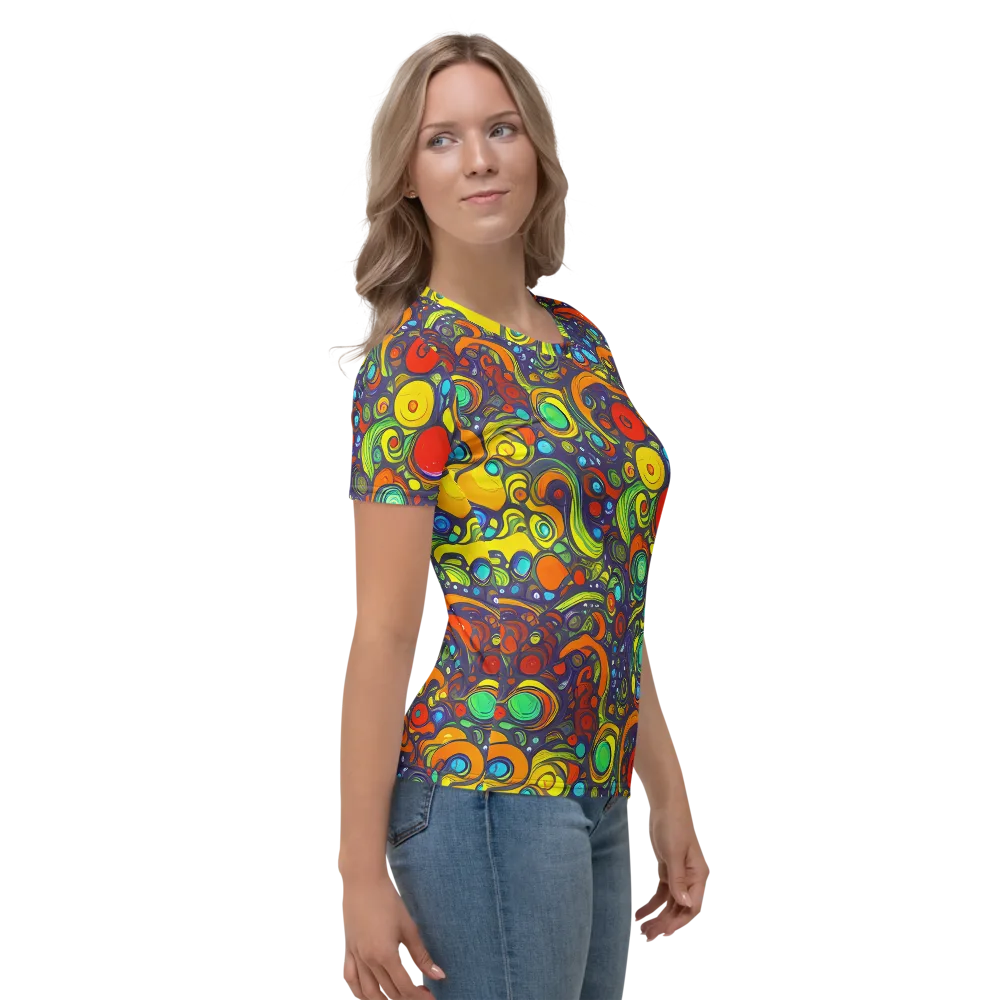 Orbiting Colors on Women's Crew Neck T-Shirt — Right