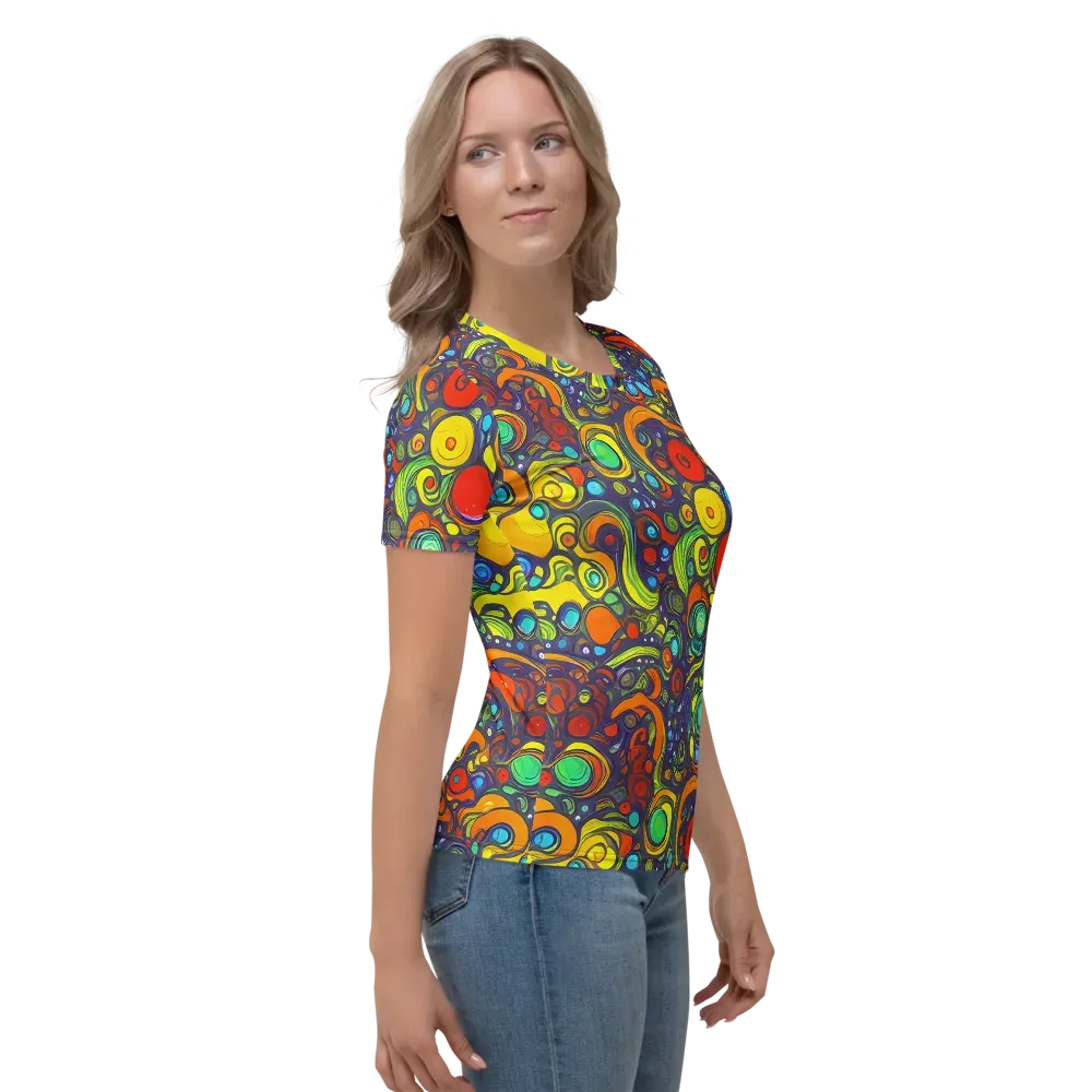 Orbiting Colors on Women's Crew Neck T-Shirt — Right