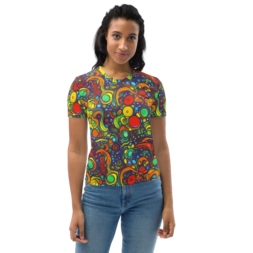 Orbiting Colors on Women's Crew Neck T-Shirt — Front