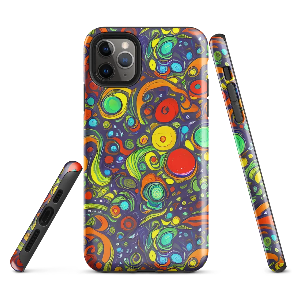 Orbiting Colors on Tough Case for iPhone® — Front
