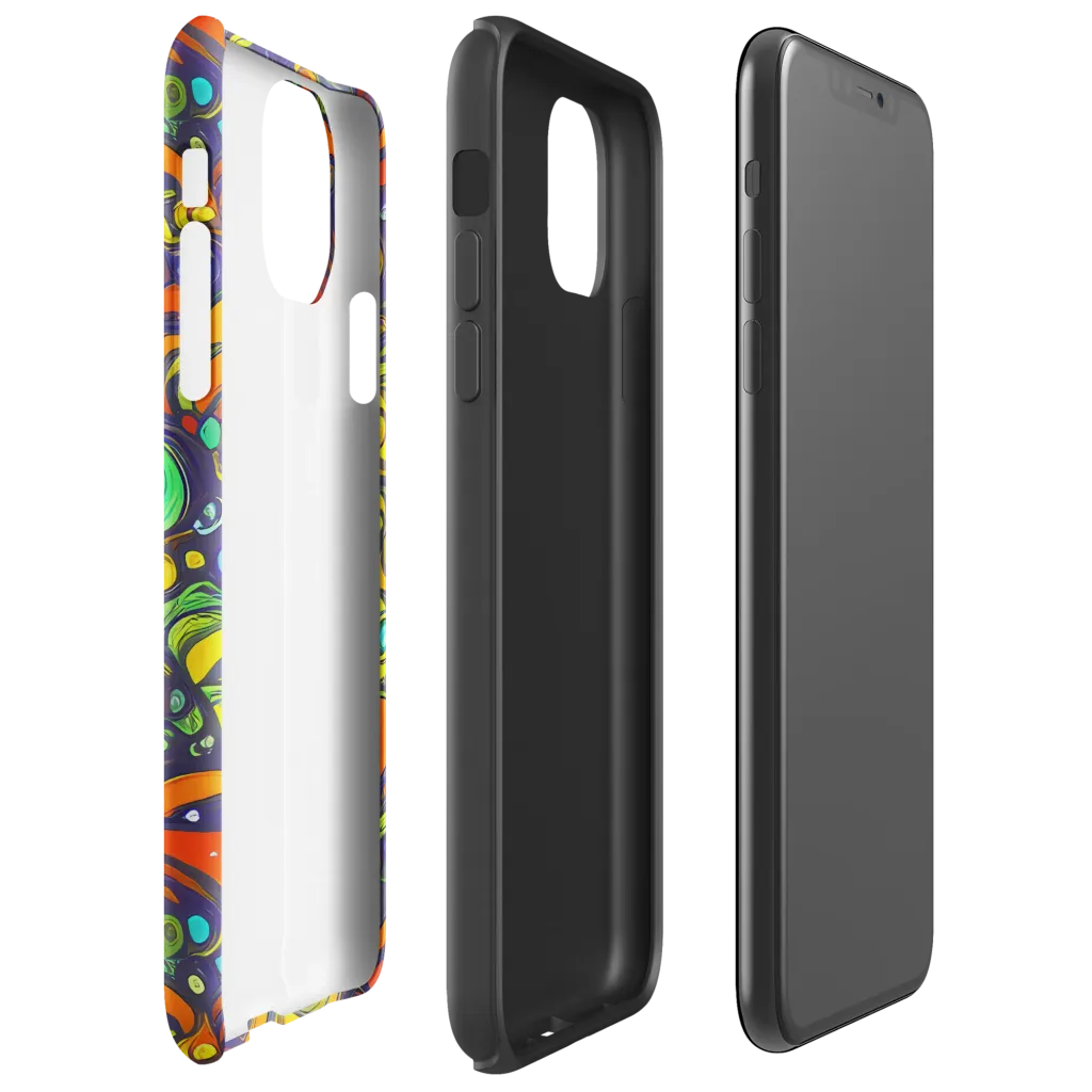 Orbiting Colors on Tough Case for iPhone® — Right