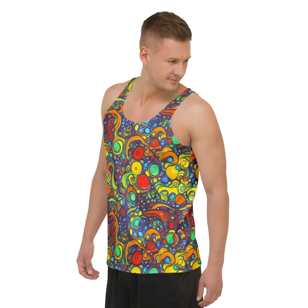 Orbiting Colors on Men's Tank Top — Left Front