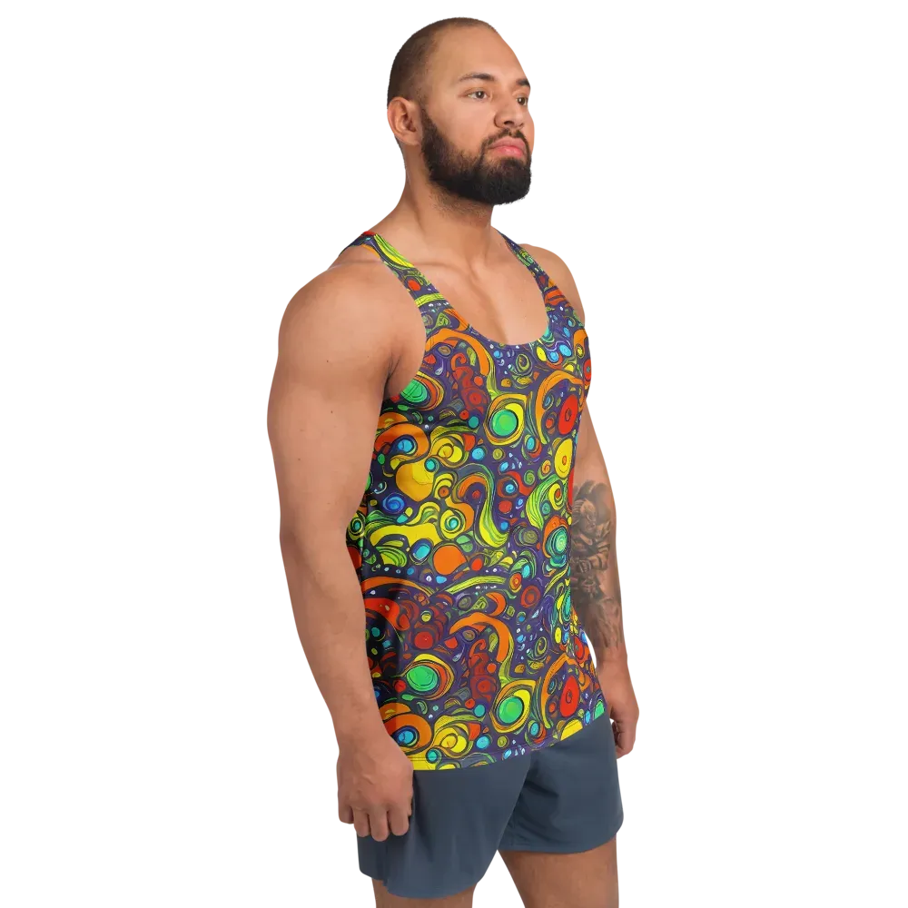 Orbiting Colors on Men's Tank Top — Right Front
