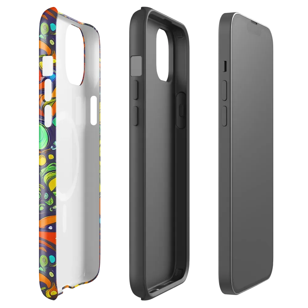 Orbiting Colors on MagSafe Tough Case for iPhone® — Front