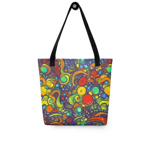 Orbiting Colors on a Tote Bag