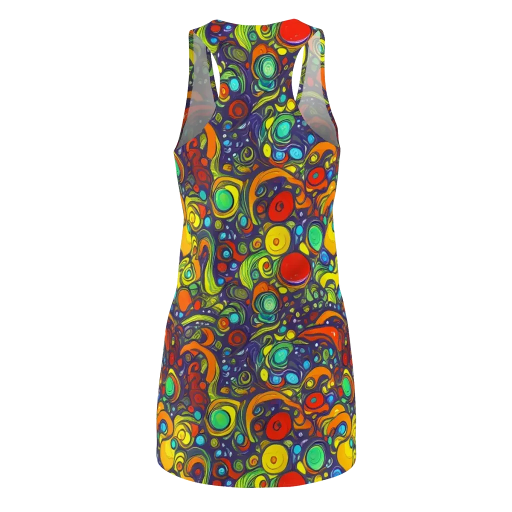 Orbiting Colors on Racerback Dress — Back